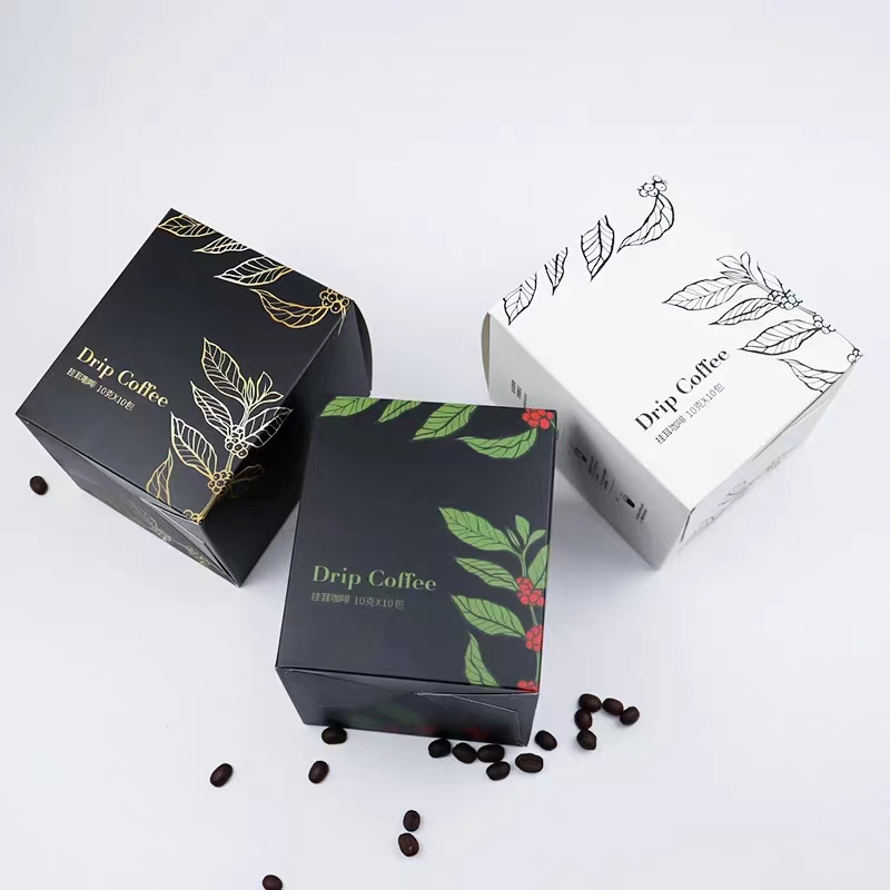 Wholesale Custom Logo Tea Packaging Bag Kraft Paper Cardboard  Drip Coffee  Box