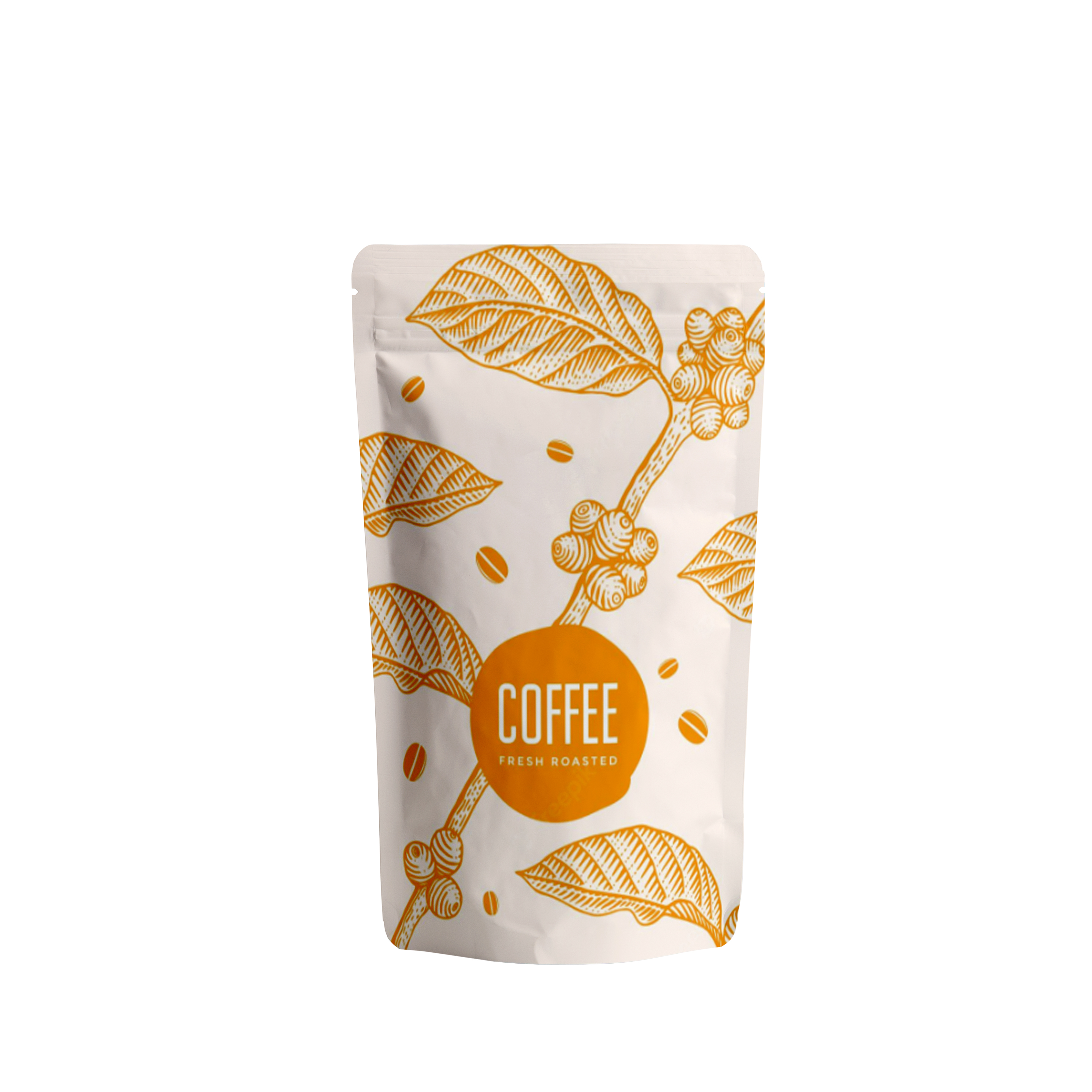 wholesale aluminum foil coffee outer bag custom print smell proof  stand up brown coffee bag