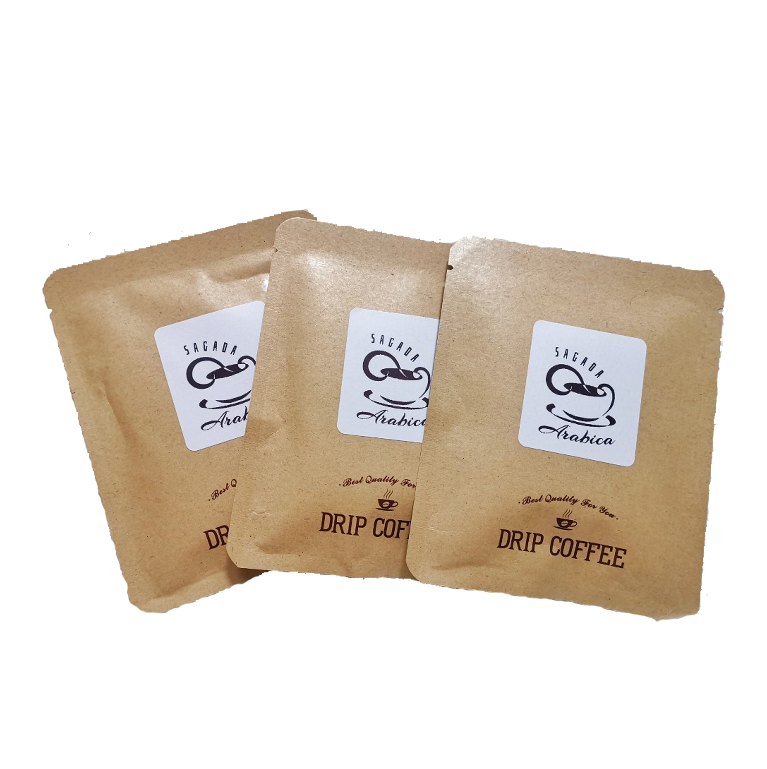 Low MOQ Kraft Paper Custom Biodegradable Empty Tea Sachet Three Side Heat Seal Tea Coffee Packaging Bag